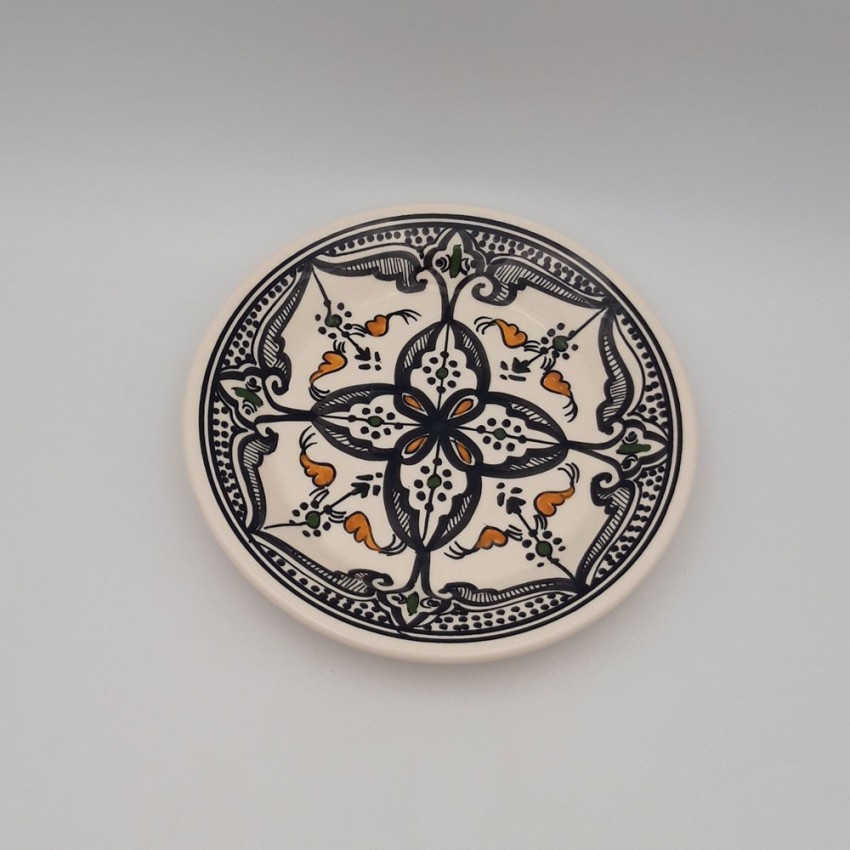 Assiette à entrée ou dessert Marocain noir - D 20 cm