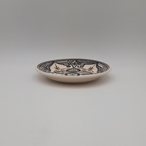 Assiette à entrée ou dessert Marocain noir - D 20 cm