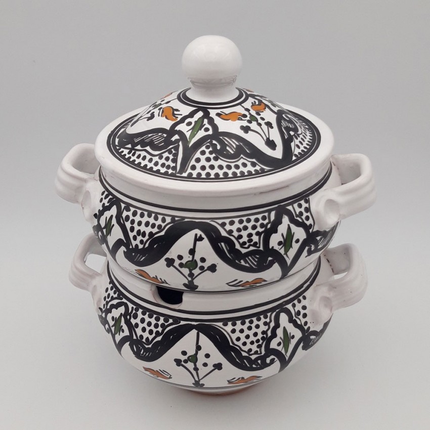 Couscoussier Marocain noir - Grand modèle