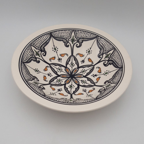 Service à couscous assiettes creuses Marocain noir - 6 pers