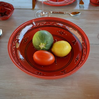 Jatte Tatoué rouge - D 31 cm