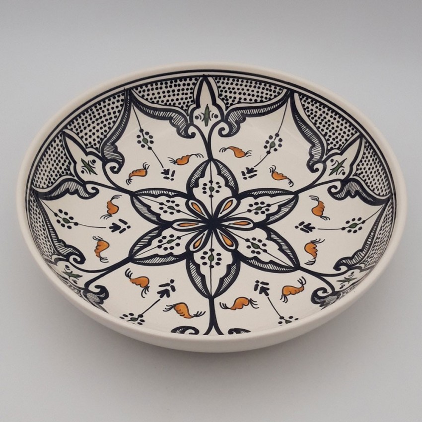 Service à couscous assiettes jattes Marocain noir - 12 pers