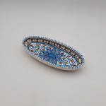 Plat ovale Bakir turquoise - L 24 cm