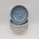 Lot de 6 assiettes creuses jatte Bakir Turquoise - D 20 cm