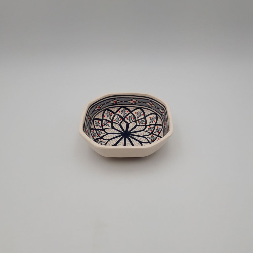 Plat octogonal Bakir gris - L 16 cm