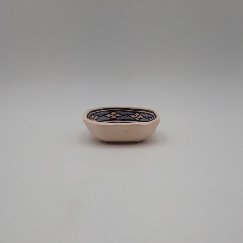 Plat octogonal Bakir gris - L 10 cm