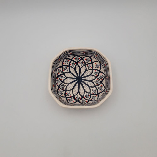 Plat octogonal Bakir gris - L 16 cm