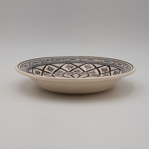 Assiette creuse Bakir gris - D 24 cm