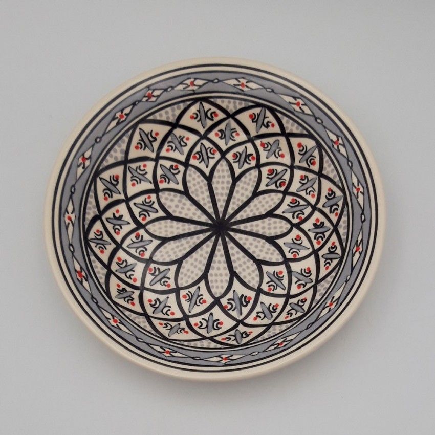 Assiette creuse Bakir gris - D 24 cm