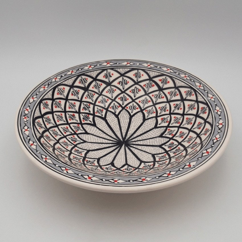 Plat Tebsi Bakir gris - D 33 cm