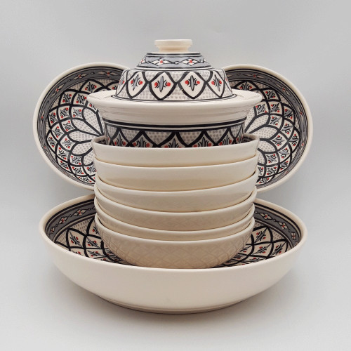 Service à couscous assiettes jattes Bakir gris - 8 pers 2