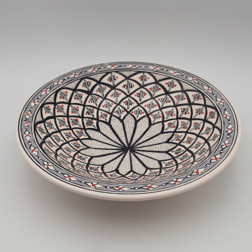 Plat Tebsi Bakir gris - D 27 cm