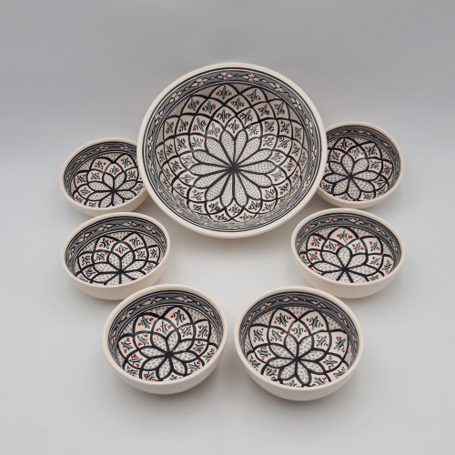 Service à salade de fruits Bakir gris - 6 pers