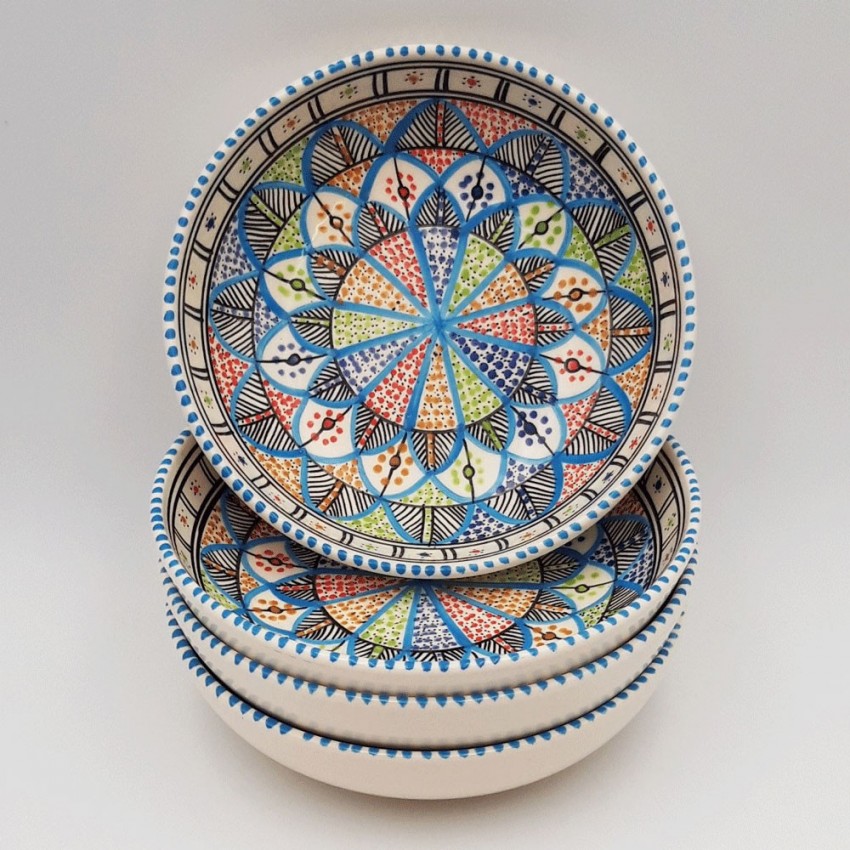 Lot de 4 assiettes creuses Jatte Bakir royal - D 20 cm