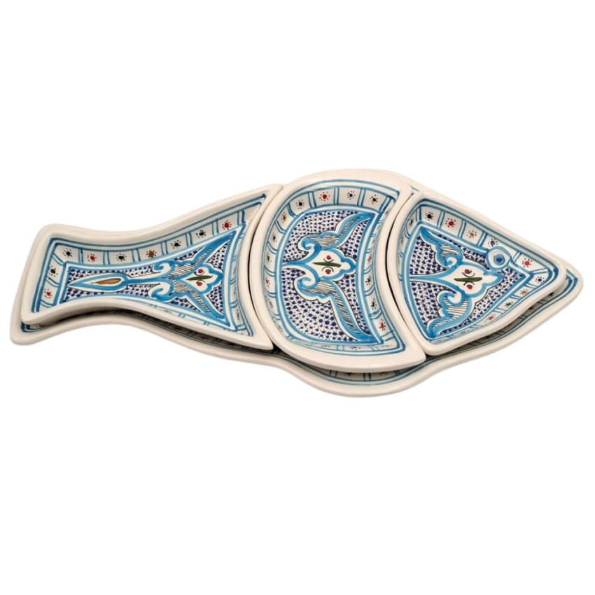 Service apéritif Poisson Marocain Turquoise