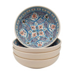 Lot de 4 assiettes creuses Jatte Marocain Turquoise - D 20 cm