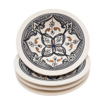Lot de 4 assiettes creuses Tebsi Marocain Noir - D 23 cm