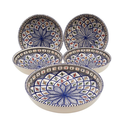 Service à couscous assiettes jattes Bakir bleu - 4 pers 2