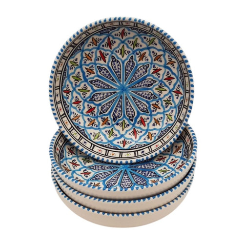 Lot de 4 assiettes creuses Jatte Bakir turquoise - D 20 cm