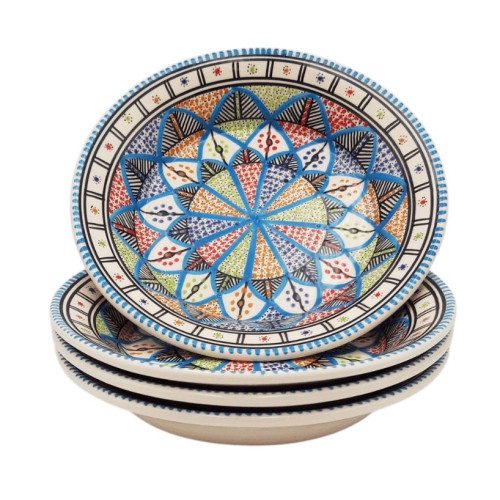 Lot de 4 assiettes creuses Bakir royal - D 24 cm