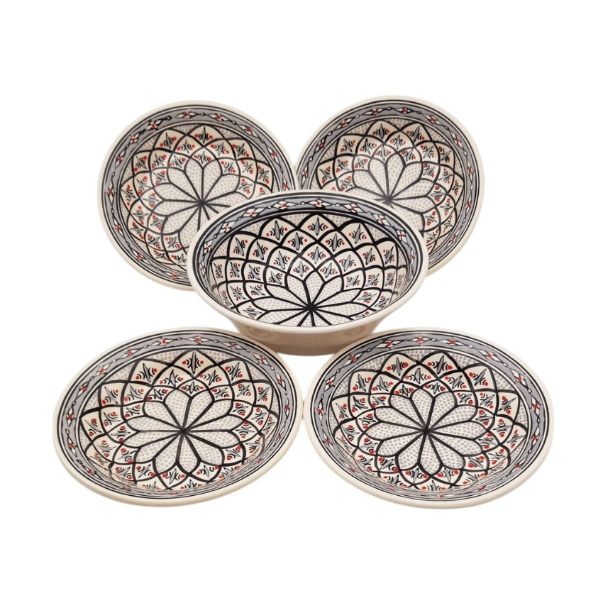 Service à couscous assiettes creuses Bakir gris - 4 pers