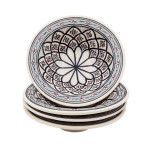 Assiettes creuses Tebsi Bakir Gris – Lot de 4 | Vaisselle couscous YODECO