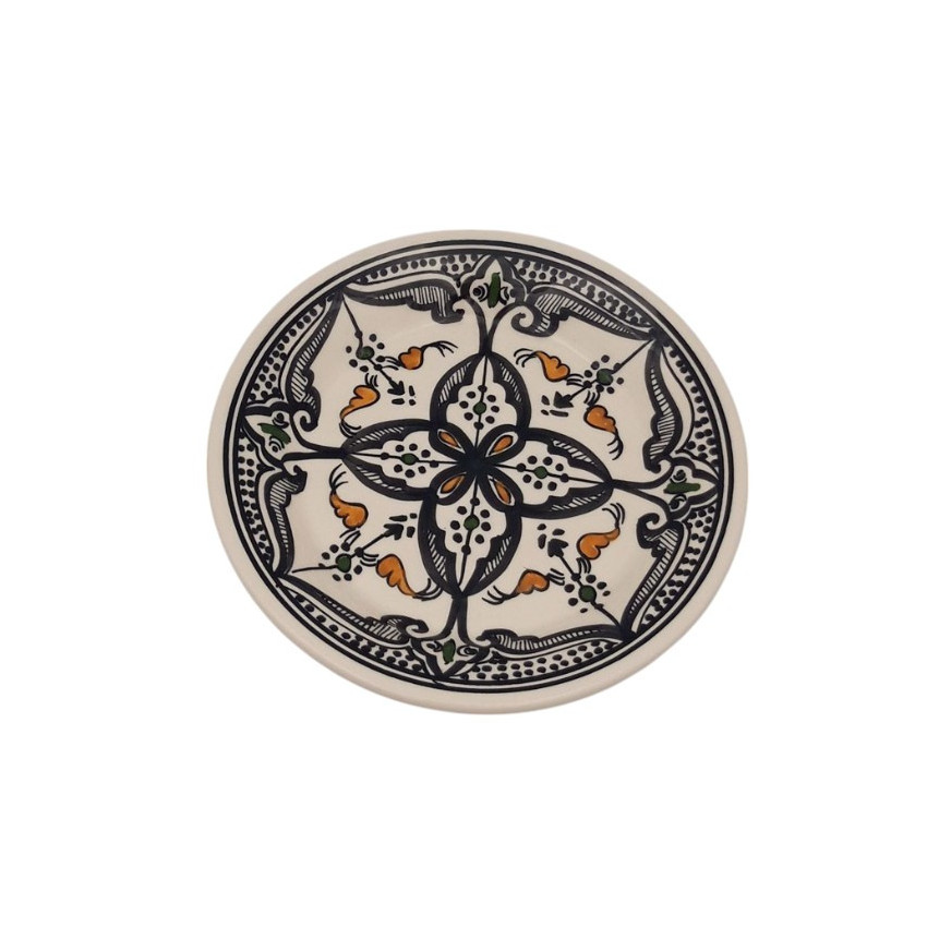 Assiette à entrée ou dessert Marocain noir - D 20 cm