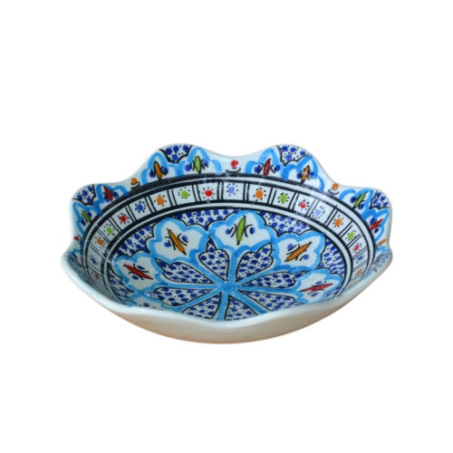 Jatte fleur  Jileni turquoise D 19 cm 2