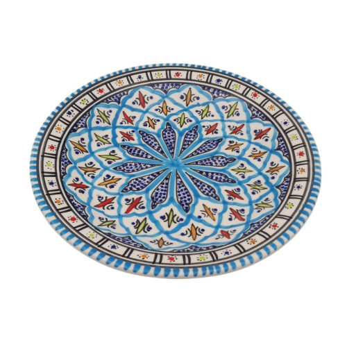 Assiette plate Bakir turquoise - D 28 cm