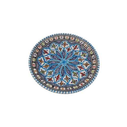 Assiette à entrée ou dessert Bakir turquoise - D 20 cm
