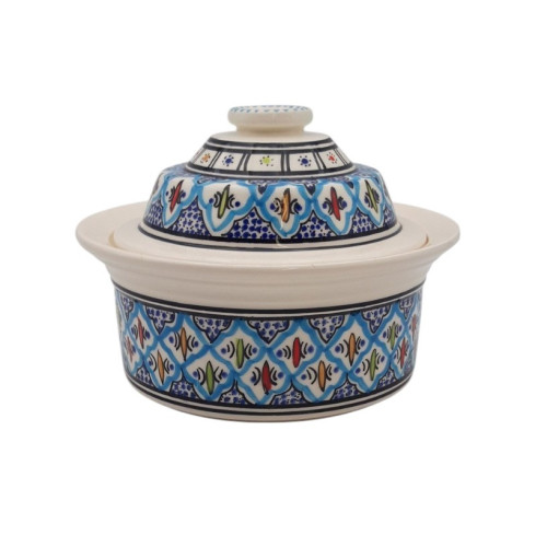 Cocotte Querouana Bakir turquoise - D 20 cm