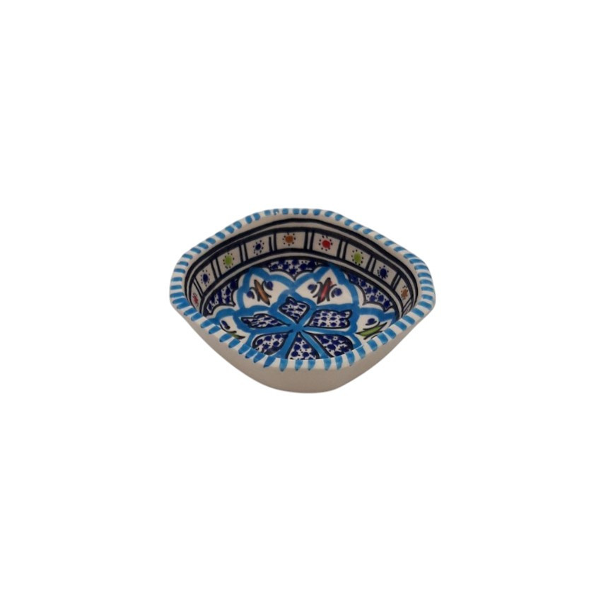 Plat octogonal Bakir turquoise - L 11 cm