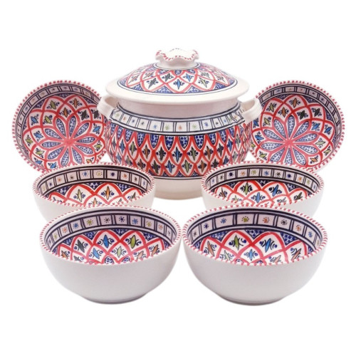 Service à soupe Bakir rouge - 12 pers 2