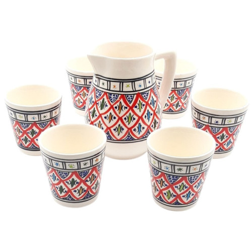 Service à boisson 6 personnes Bakir Rouge