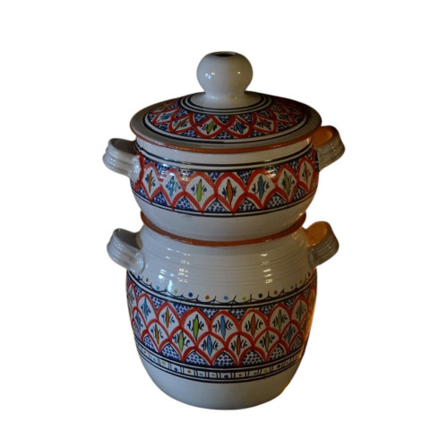 Couscoussier de cuisson - Grand Modèle - Bakir Rouge 2