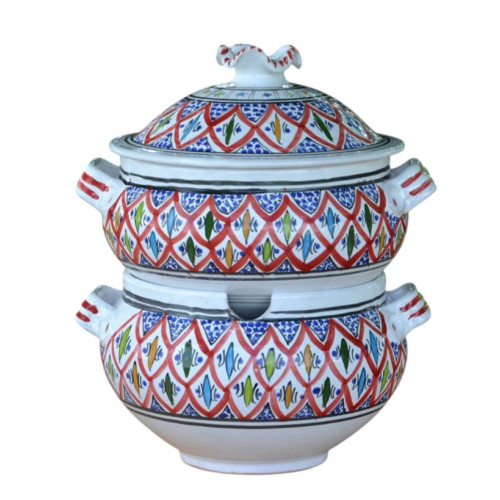 Couscoussier Bakir rouge - Grand modèle