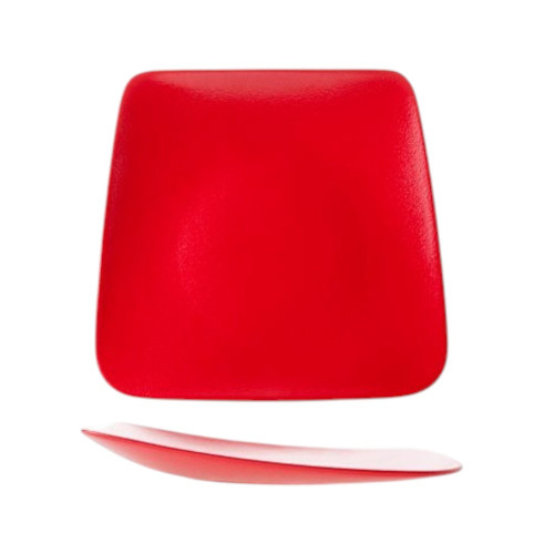 Lot de 6 assiettes plates  carrées Dazzle Rouge - 28*26 cm