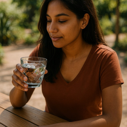Verres à eau Flora Bleu 25 cl x 6