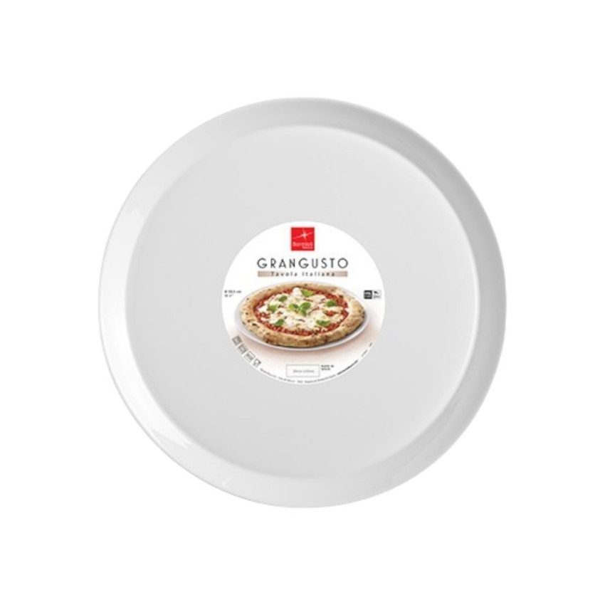 Assiette à pizza en opale blanche - D 33 cm