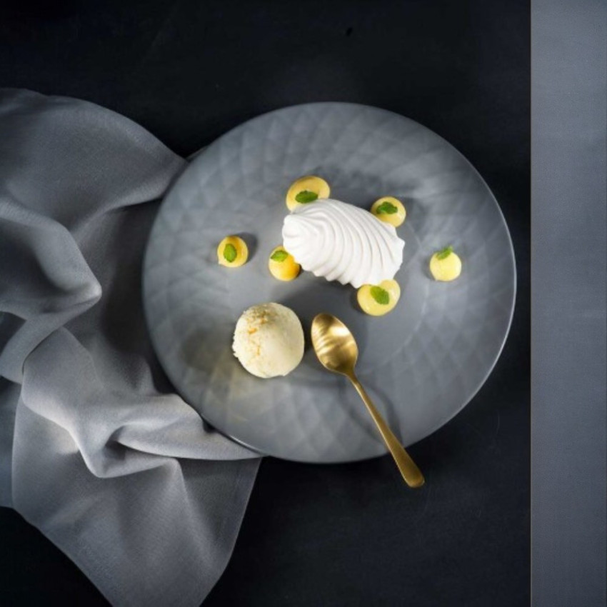 Assiette creuse Prisma gris - D 20 cm