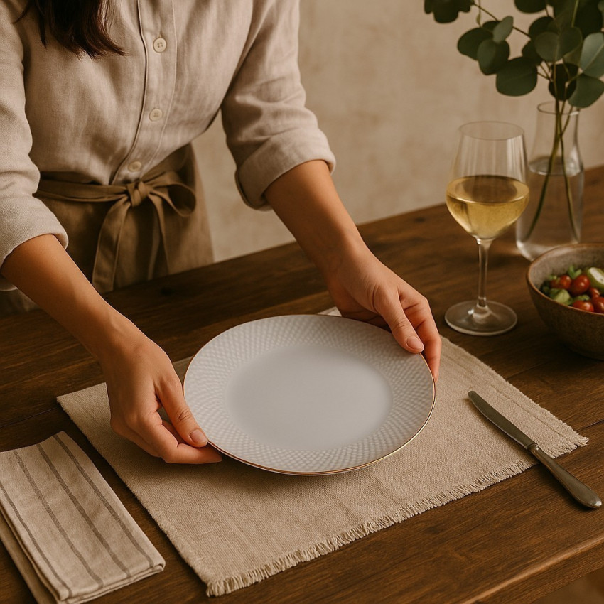 Assiette plate Ravenna Gris - D 27 cm