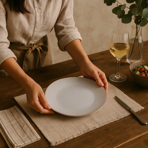 Assiette plate Ravenna Gris - D 27 cm