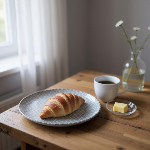 Lot de 4 assiettes à entrée ou à dessert Cuator Gris