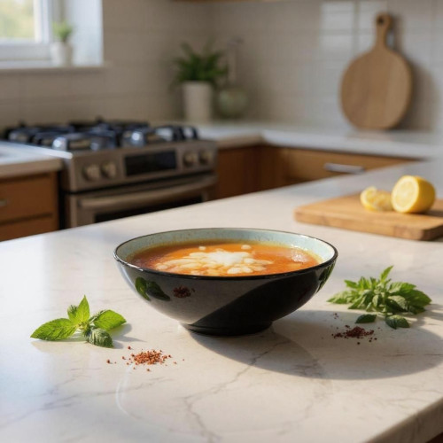 Assiette creuse Finesse Vert - D 20 cm