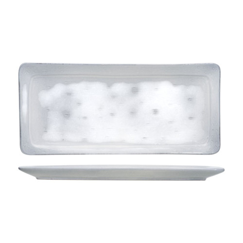 Assiette plate rectangle Théodora Gris- D 34*16 cm