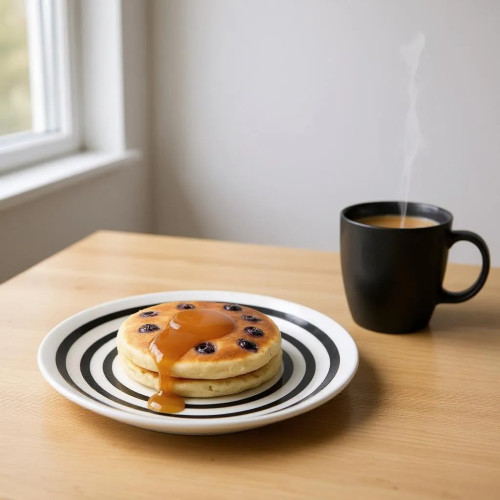Assiette à entrée ou à dessert Black Bands - D 22 cm