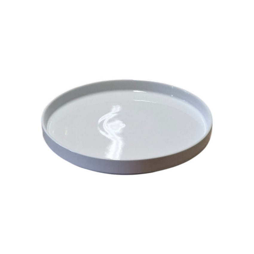 Assiette plate porcelaine blanche - L 24 cm - Oslo