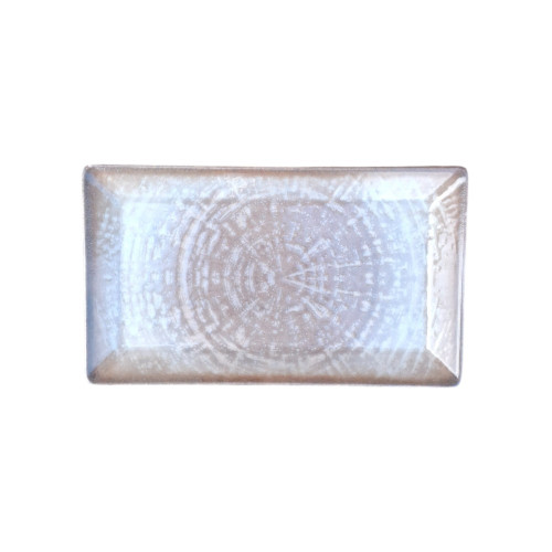 Assiette plate rectangle en porcelaine - 29.5*17*2.5 cm - Crête 2
