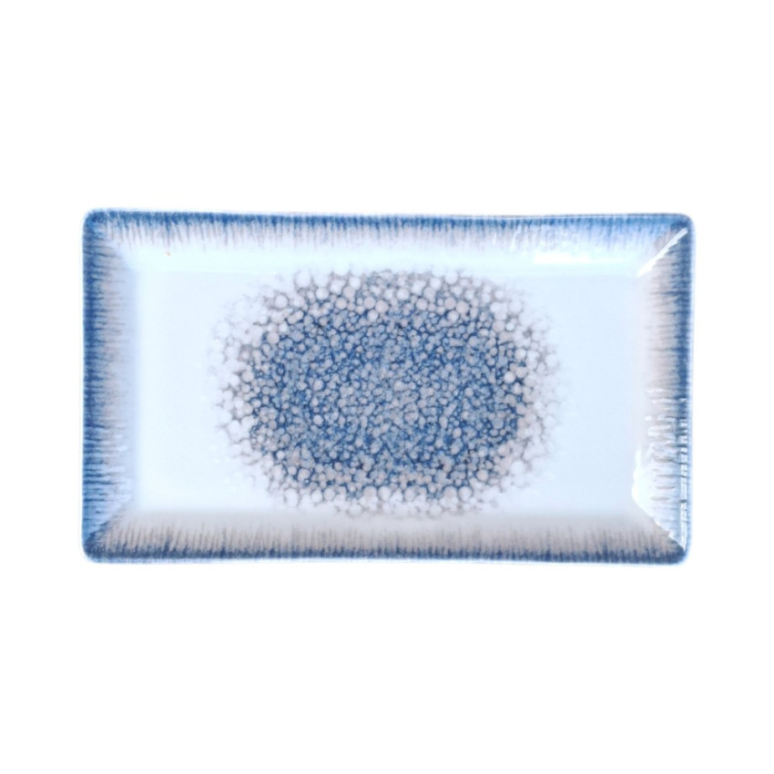 Assiette plate rectangle en porcelaine - 29.5*17*2.5 cm - Moon