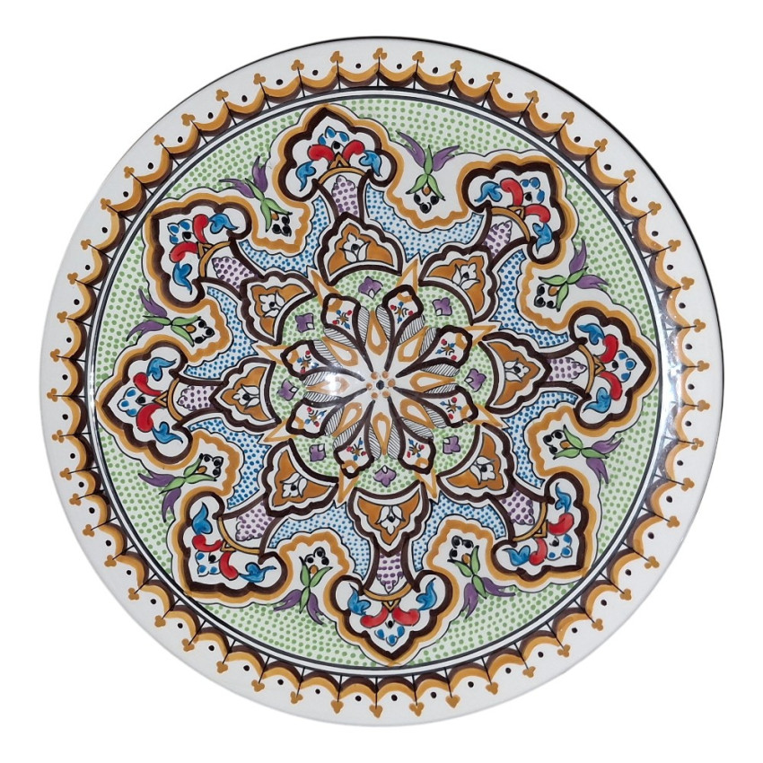 Plat de service Etoile d'Ishtar Noir - D 37 cm